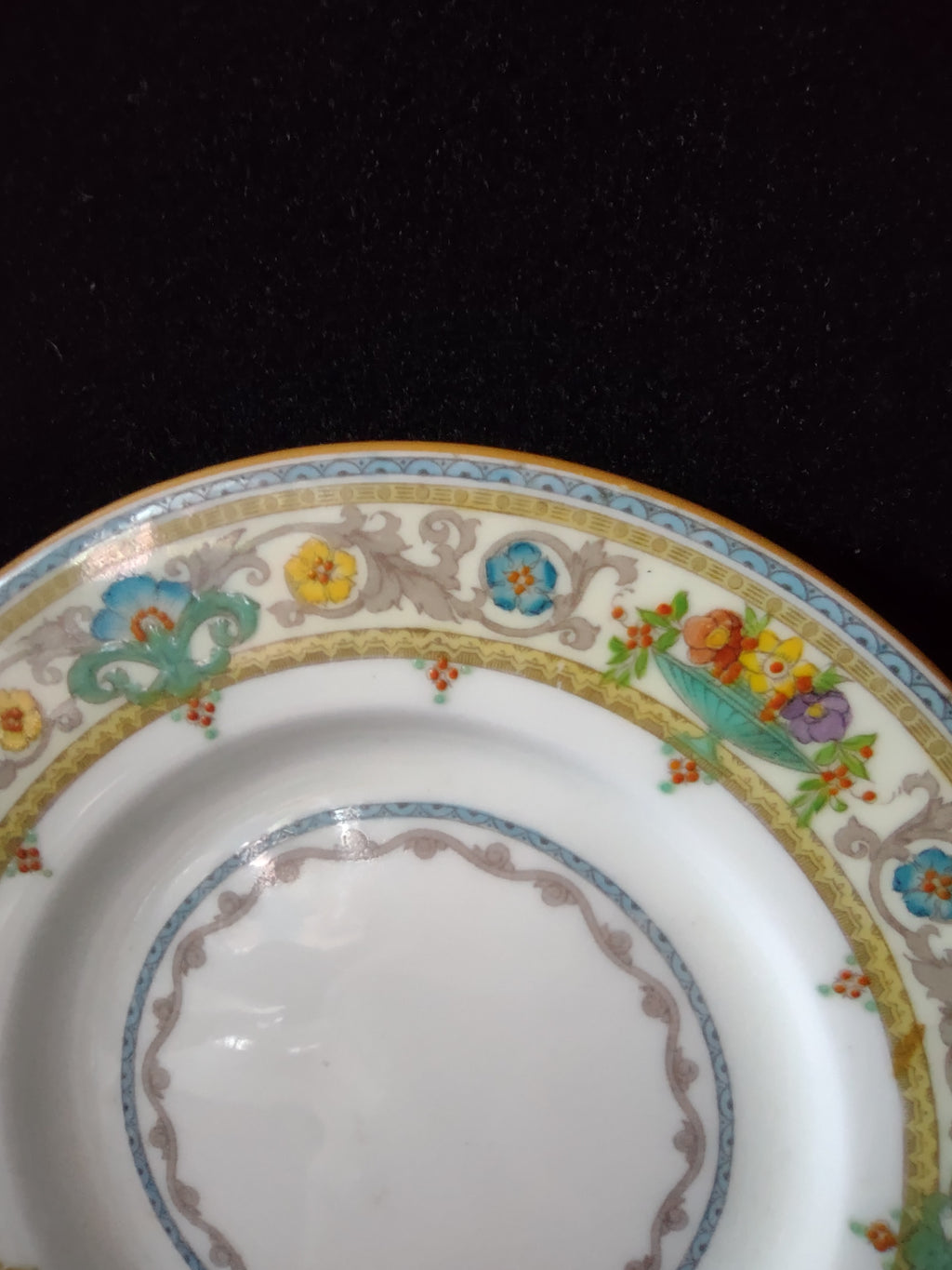 Vintage Minton Plymouth Bread Butter Plate Bone China Floral Scroll (Lot 5490)