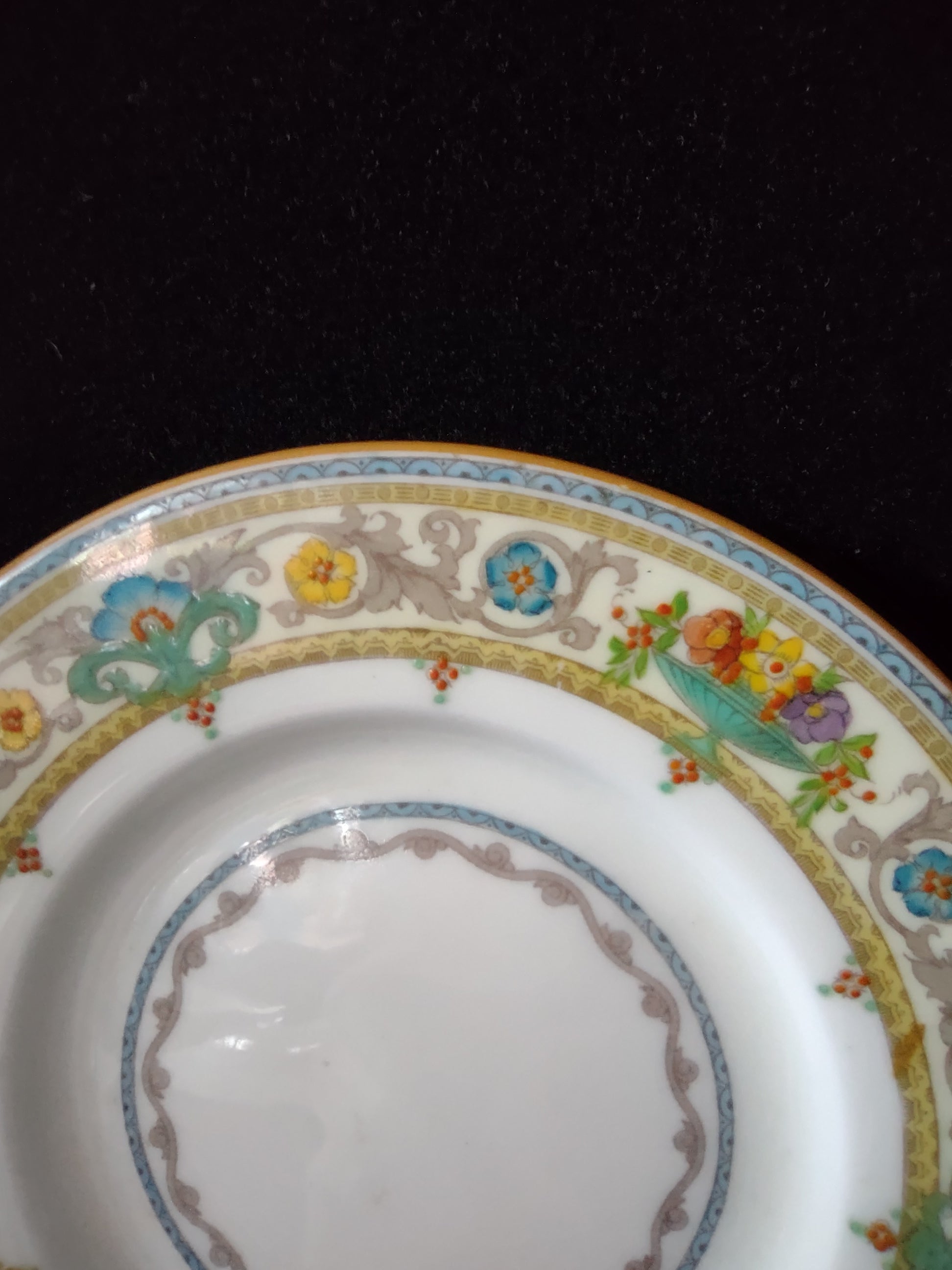 Vintage Minton Plymouth Bread Butter Plate Bone China Floral Scroll (Lot 5490)