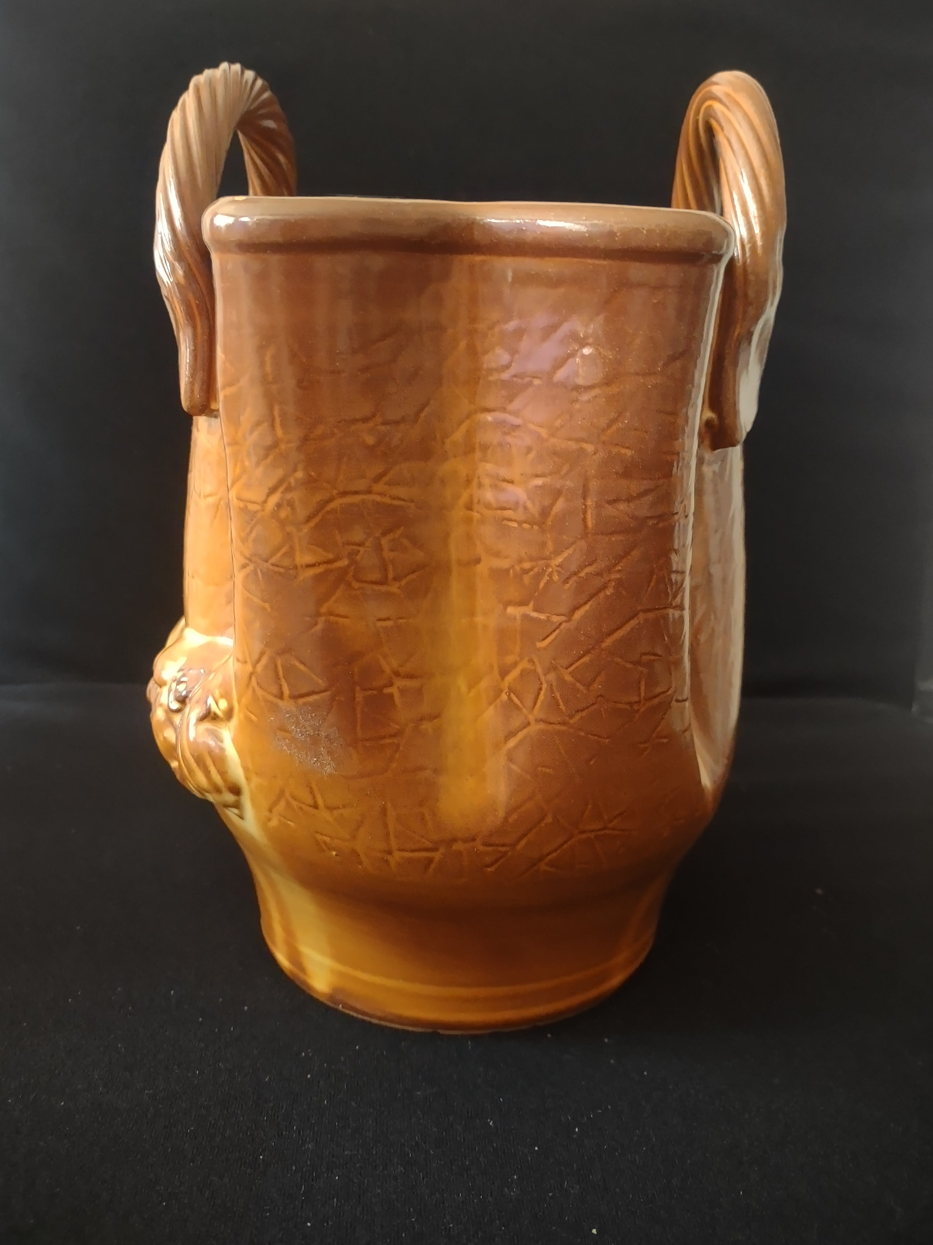 Vintage Italian Ceramic Hand Bag Basket Planter (Lot 3197)