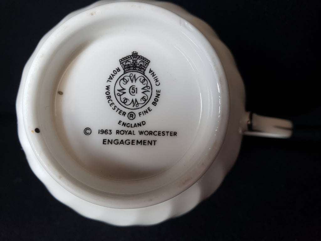 Vintage Royal Worcester Engagement Tea Cup ONLY (lot 2056)