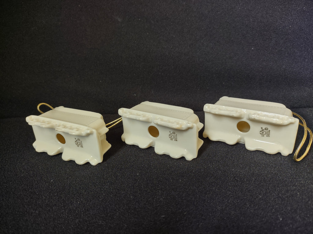 Lenox Set of 3 Train Christmas Ornament (lot 1655)