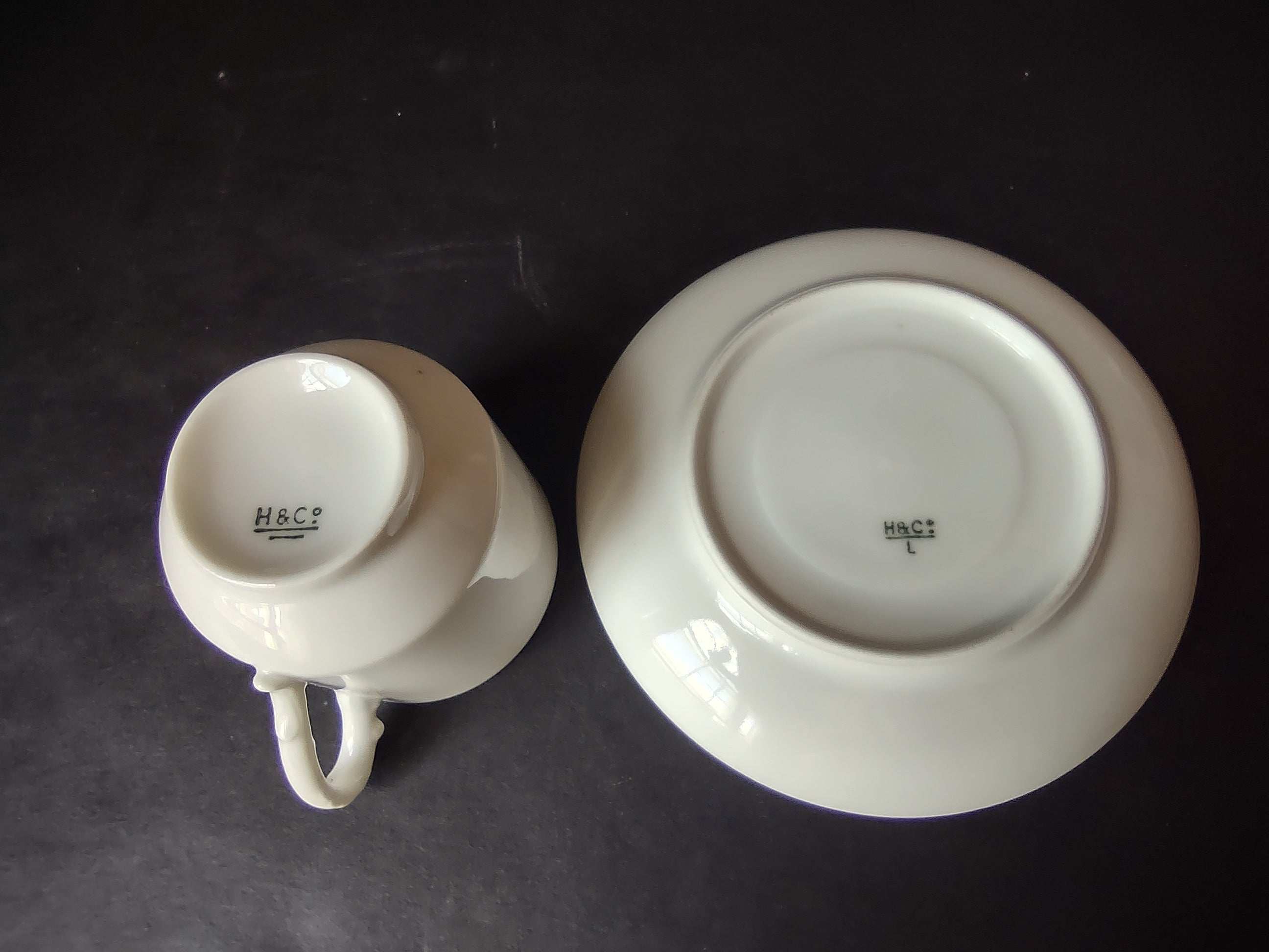 Haviland France Limoges Demitasse Cup and Saucer Plain White (lot 1027)