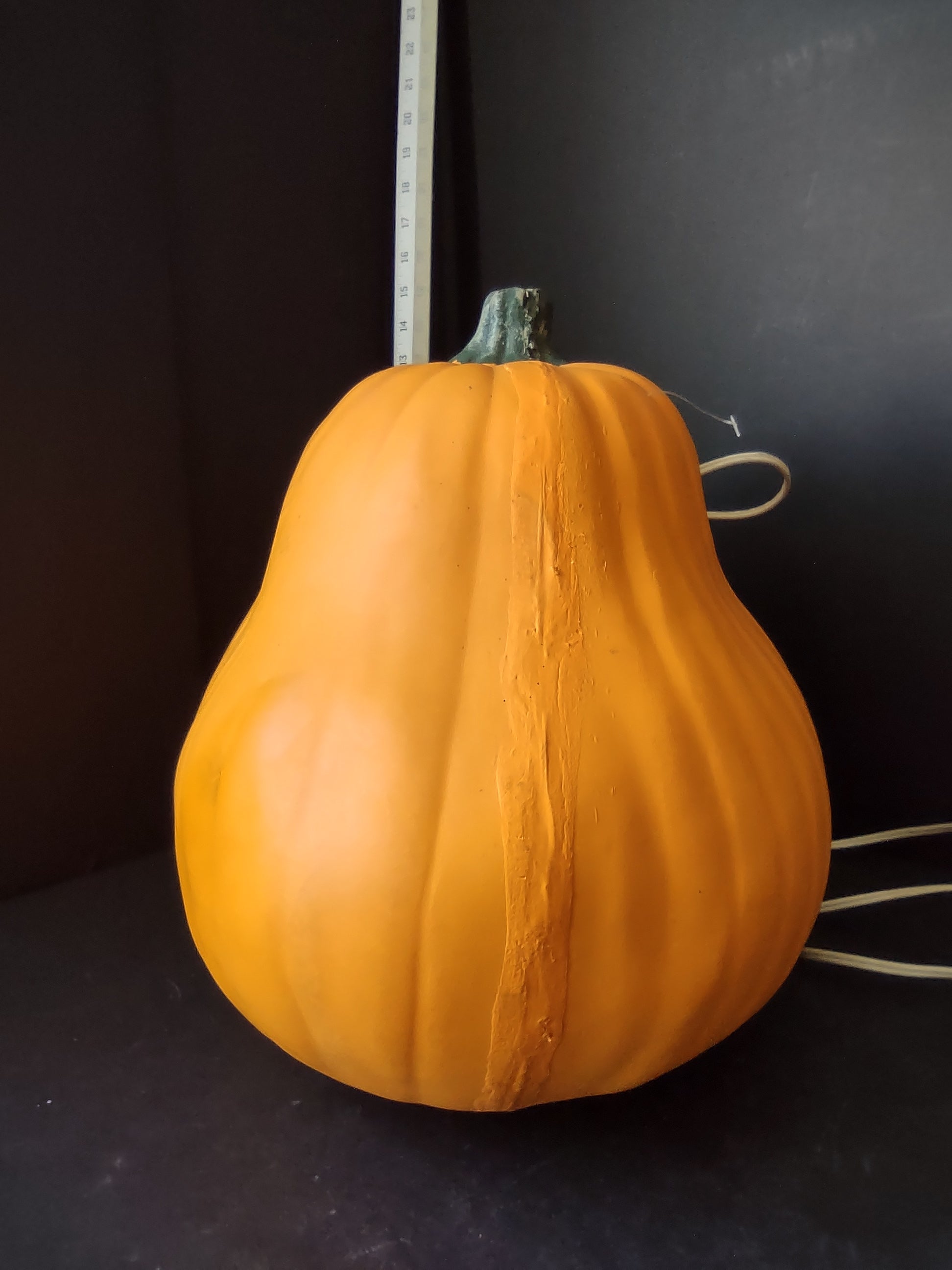 Large 12" Vintage Jack-O'-Lantern Foam Blow Mold Lighted Pumpkin (lot 3014j)