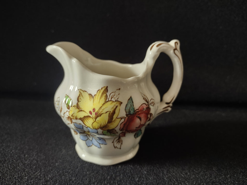 Vintage Booths Flowerpiece Ironstone England Small Creamer 2-1/2" tall (lot 5625