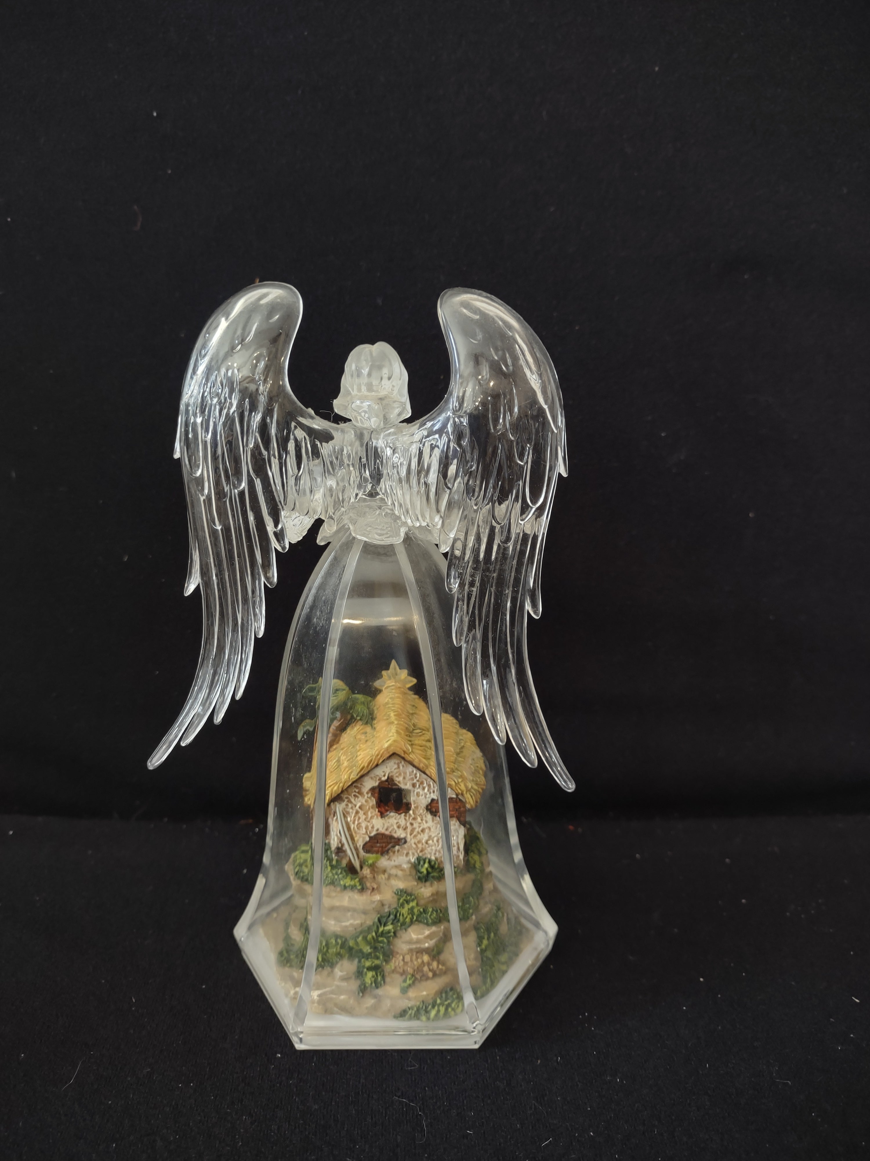 Vintage Christmas Plastic Angel Lighted Nativity Scene (Lot 3727)