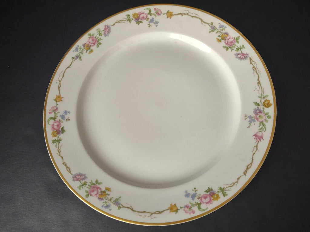 Vintage GDA Limoges Gold Trim Dinner Plate Summer Flower Garland (lot 689)