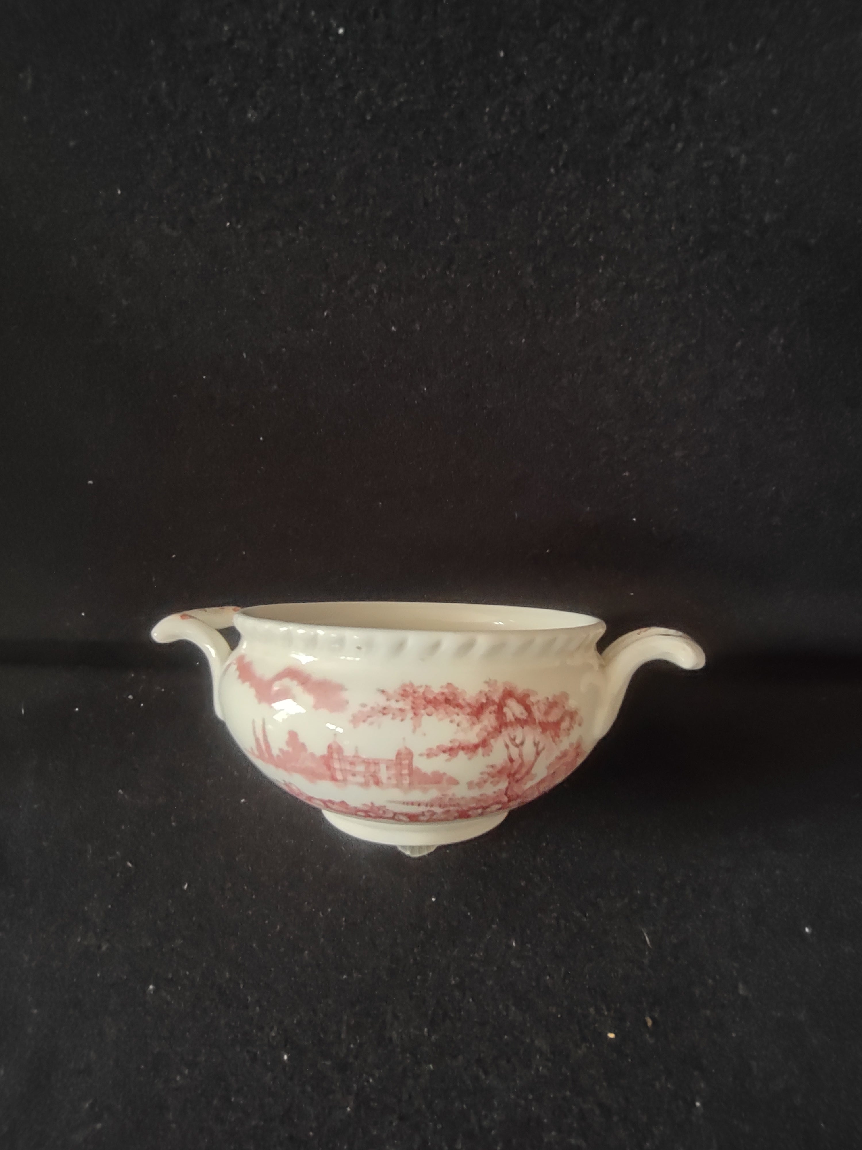 Vintage Johnson Brothers Creamer Open Sugar Bowl Castle On The Lake (Lot 5544)