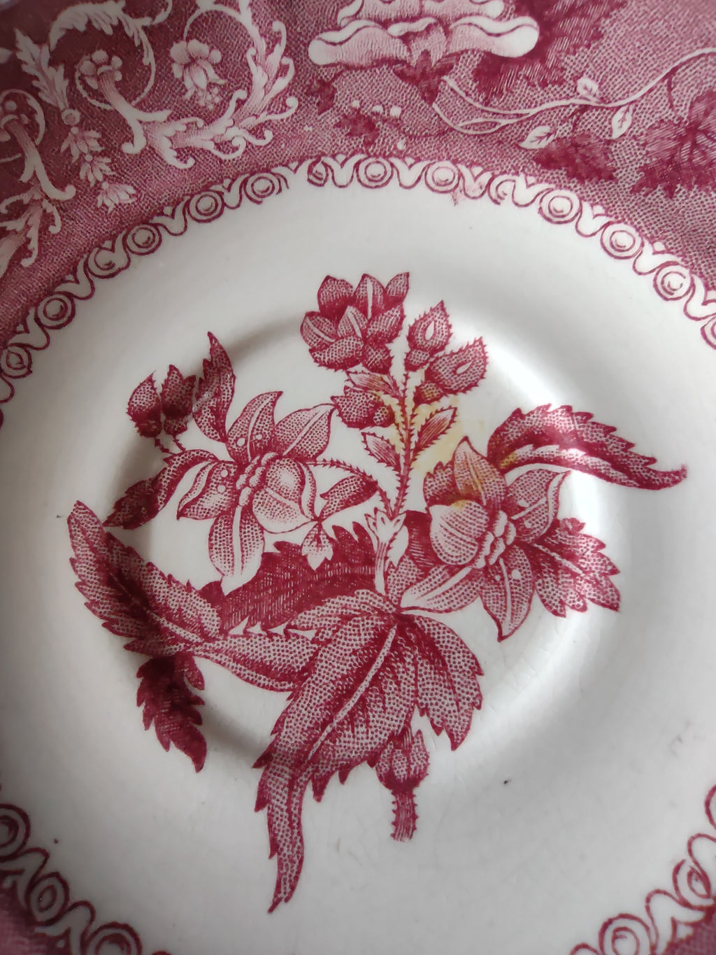 Vintage Spode Saucer Camilla Ironstone Set Of 2 IMPERFECT (Lot 5794)