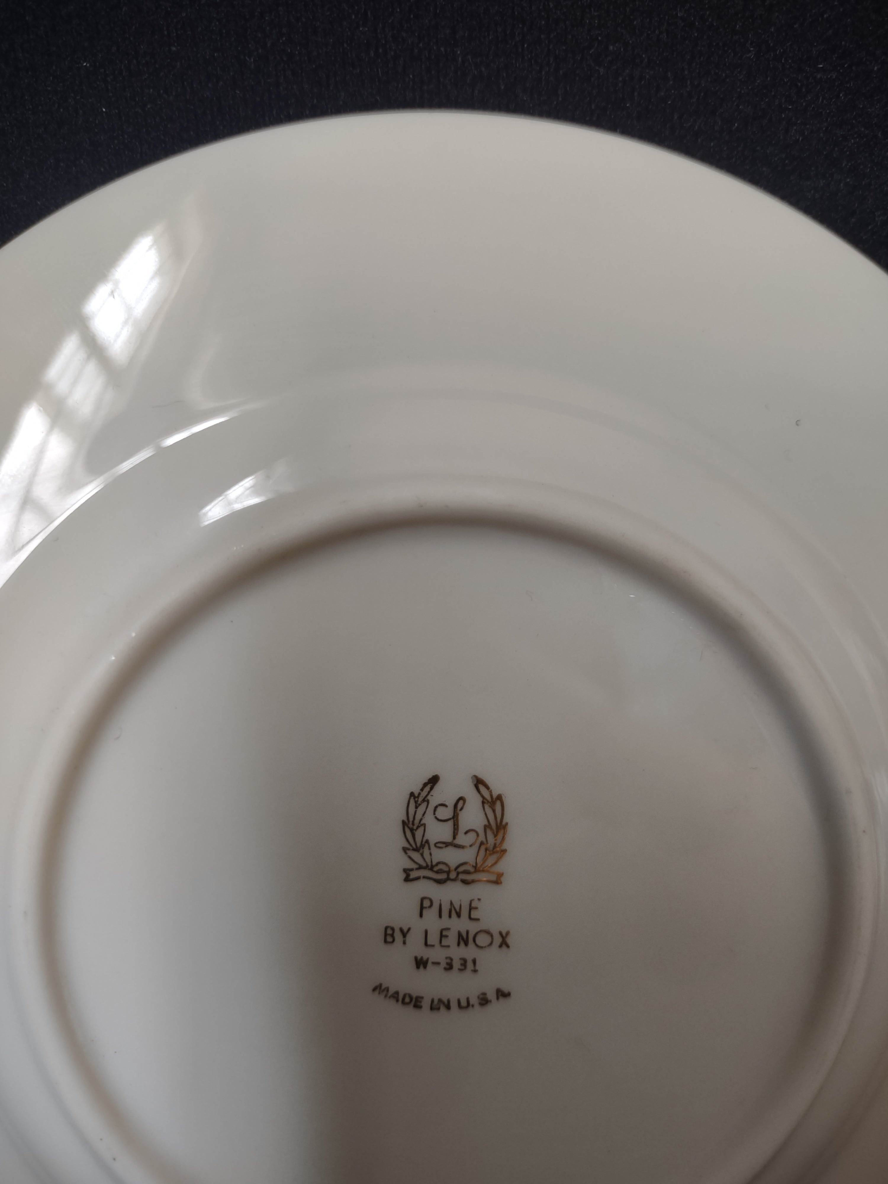 Vintage Lenox Pine W-331 Dessert or Bread Plate 6-1/4" (lot 1866)