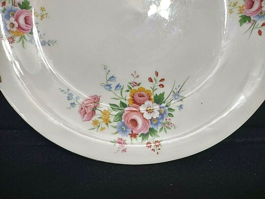 Paragon Fine Bone China Serving Cake Plate Platter Rose Design White Gold (lot 013)