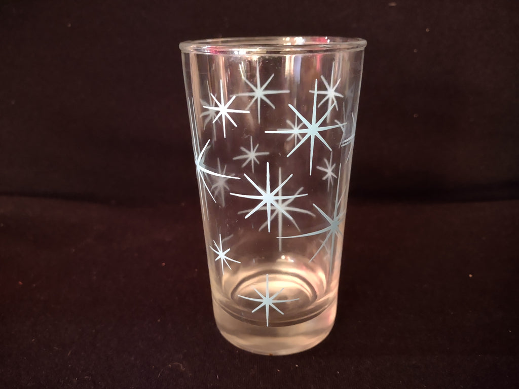 Vintage Atomic Starburst Drinking Glass Tumbler 4-3/4" (lot 5178)
