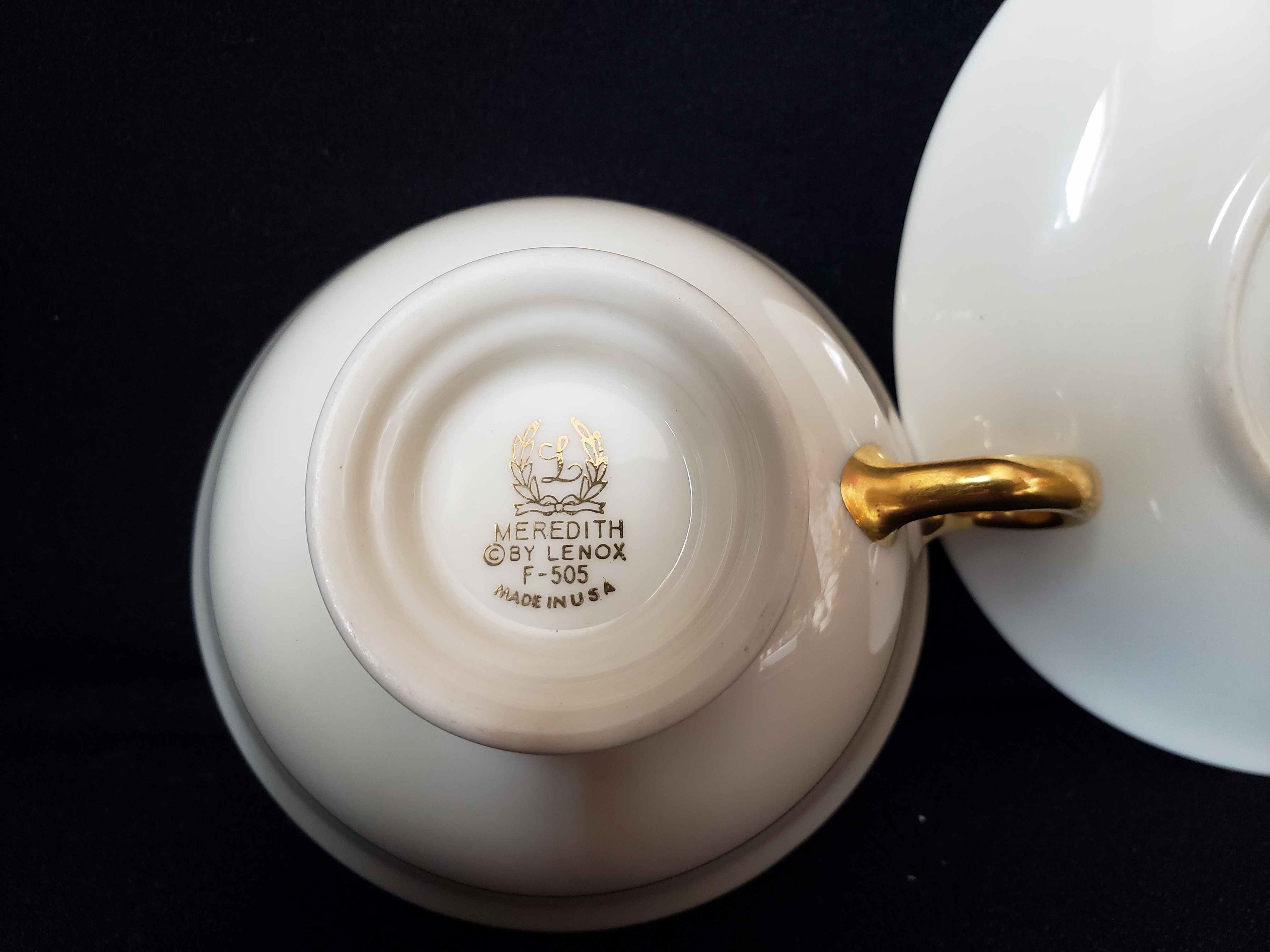 Vintage Lenox Meredith F-505 Tea Cup with Saucer (lot 1927)