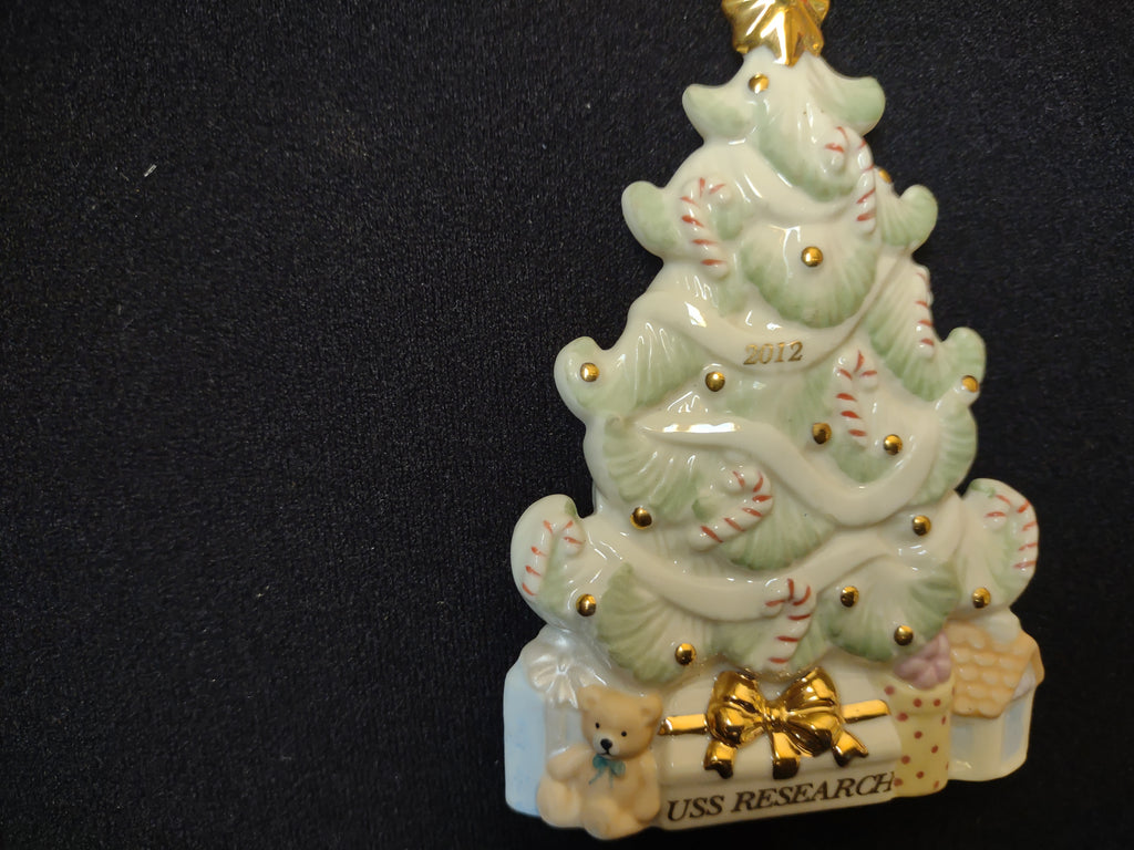 Lenox 2012 USS Research Christmas Tree Ornament (lot 1661)