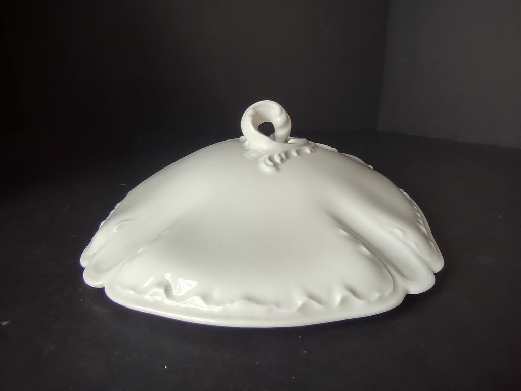 Haviland France Limoges Rectangular Lid for Serving Bowl Plain White (lot 1020)