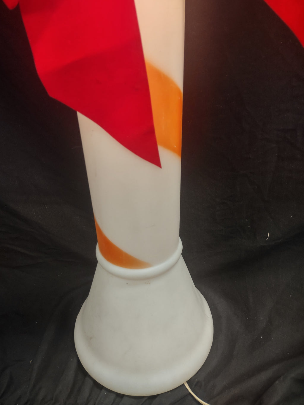 Vintage Christmas Blow Mold Light Up Candy Cane 40" (lot 2341)