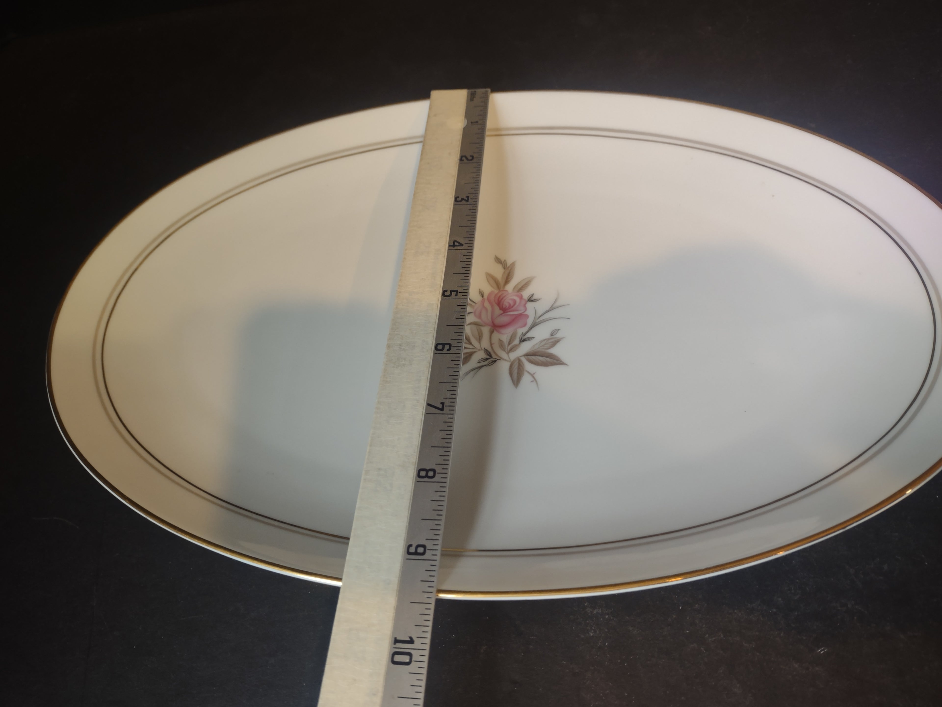 Vintage Noritake Japan Serving Platter Rose Daryl 14" (lot 2615)