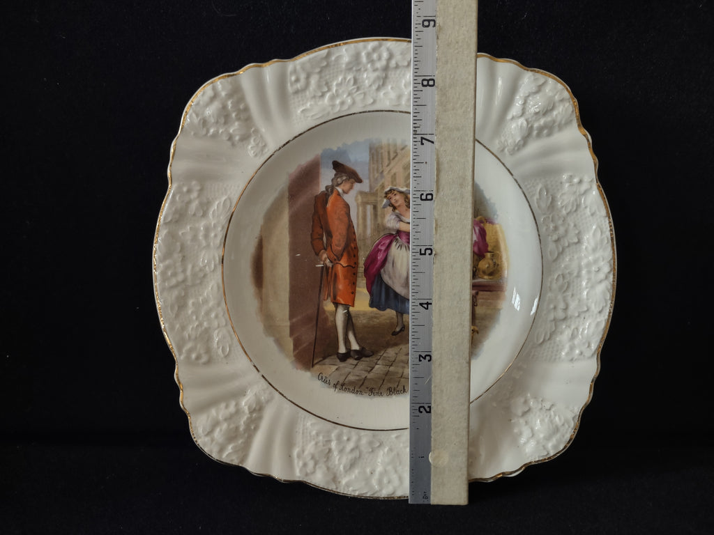 Vintage English Meakin Cries of England Black Cherries Plate (lot 5823)