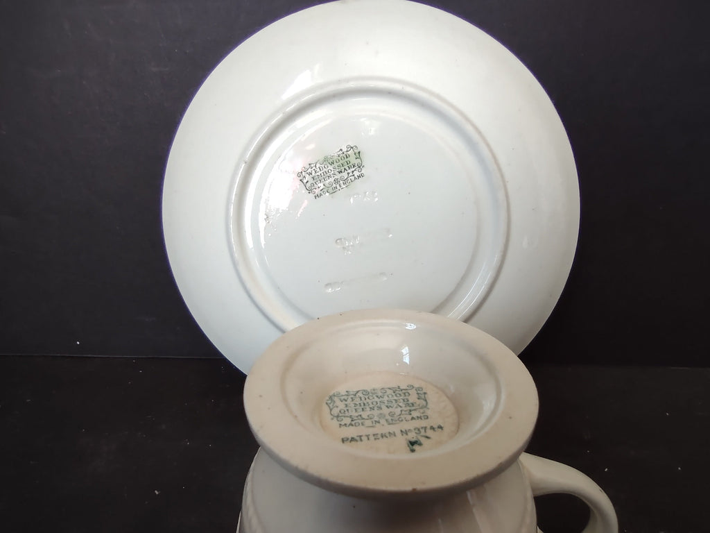 Vintage Wedgwood Queens Ware Espresso Demitasse Cup Saucer REPAIRED [6185]