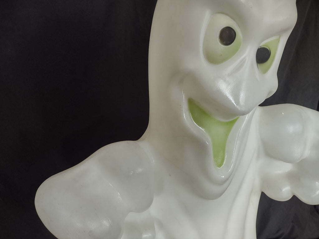 Vintage General Foam Green Eyes Mouth Ghost Blow Mold Halloween 36" (lot 3256j)