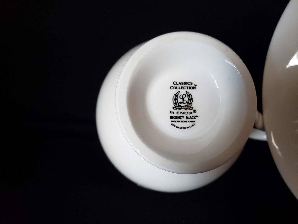 Vintage Lenox Regency Black Tea Cup with Saucer (lot 1934)