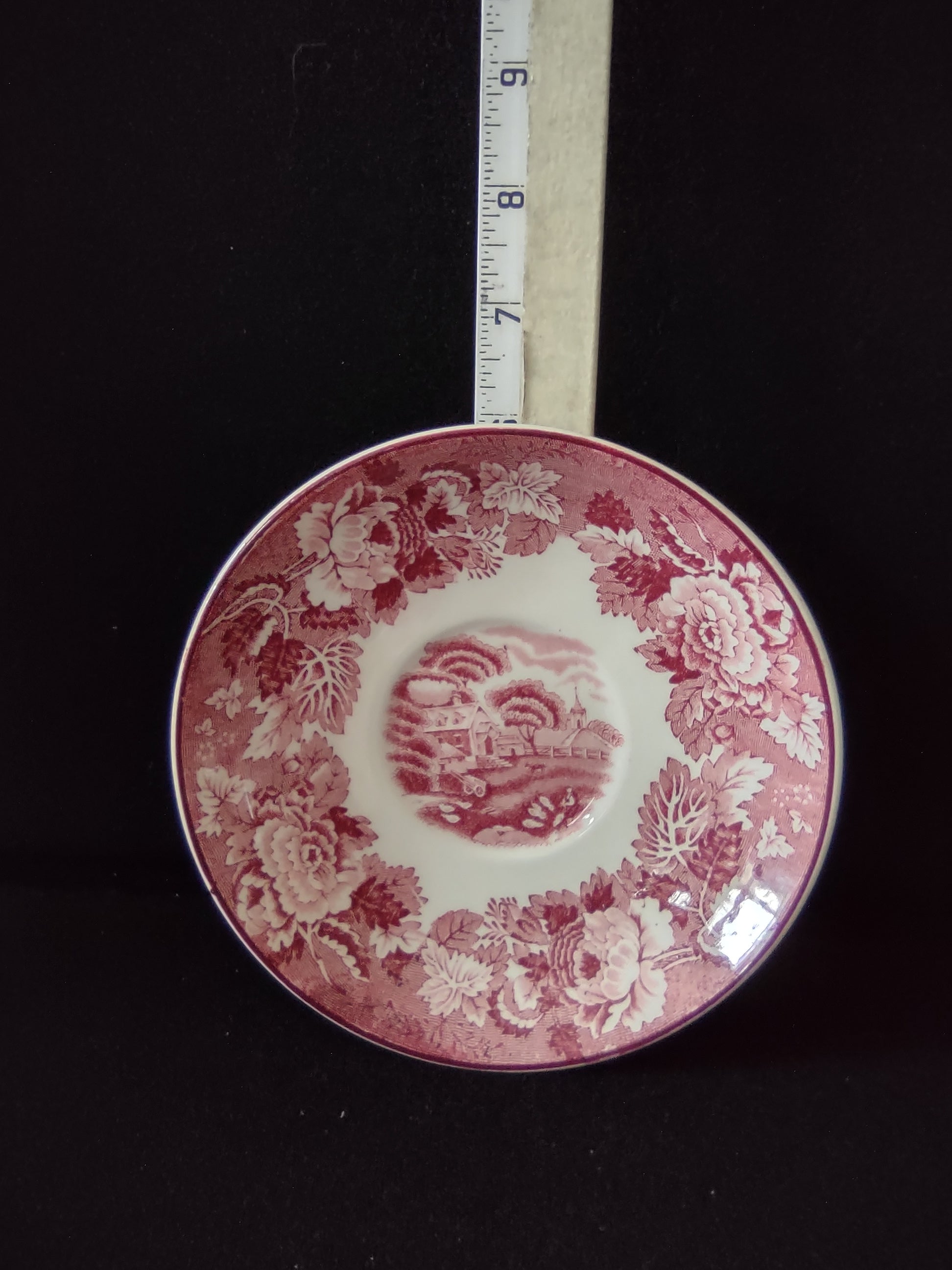 Vintage Wood Sons Cream Soup Bowl Enoch Woods English Scenery REPAIRED (Lot 5683