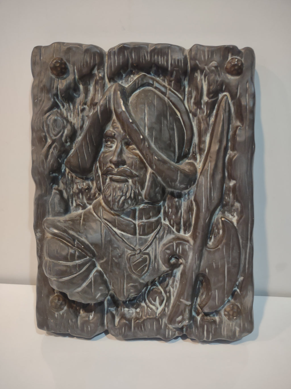 Vintage Ceramic Wall Art Spanish Conquistador (lot 3206)