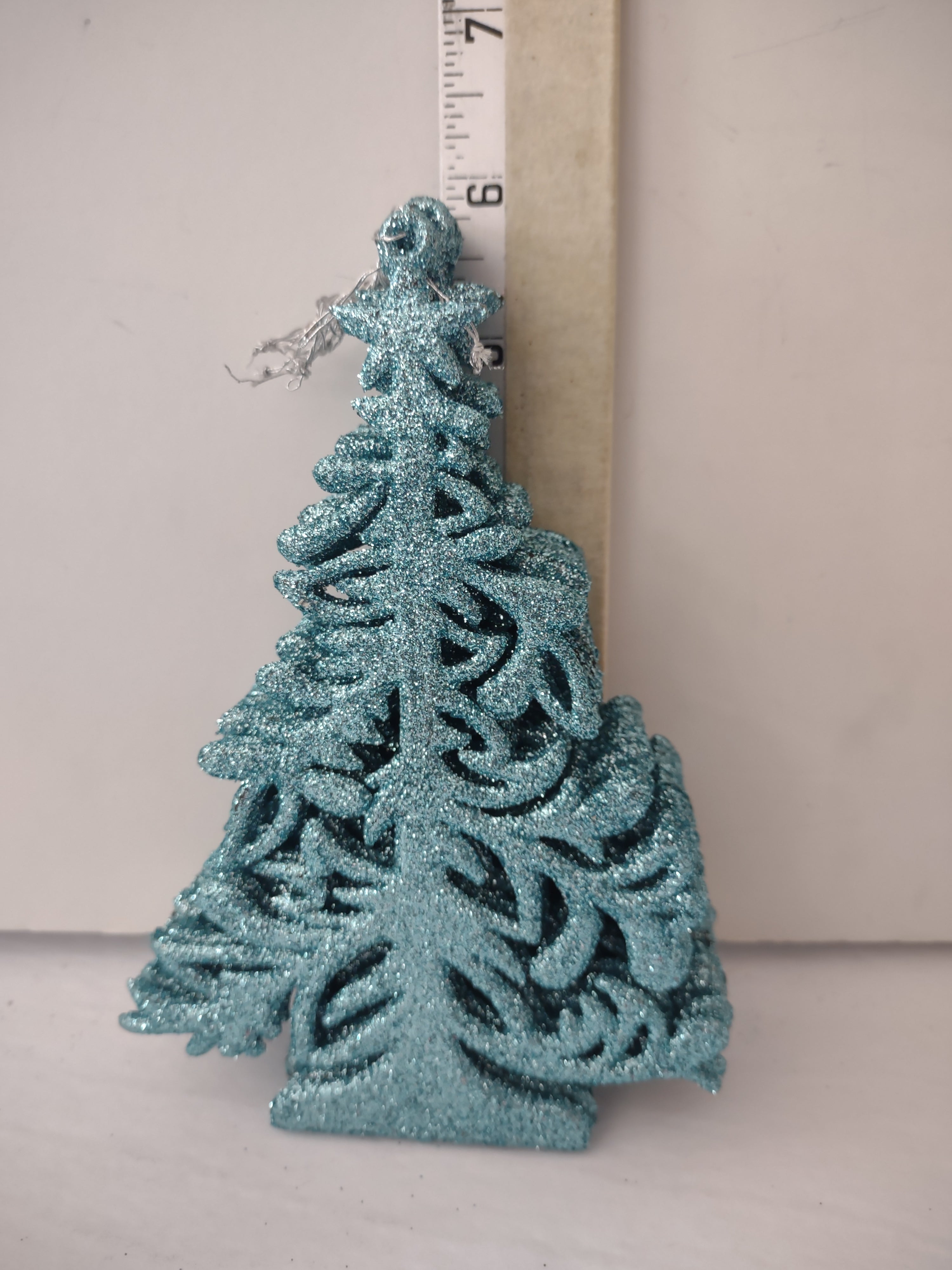 Christmas Glitter Ornaments 12 Pink Bows 12 Gifts 12 Trees 10 Angels (Lot 4155)