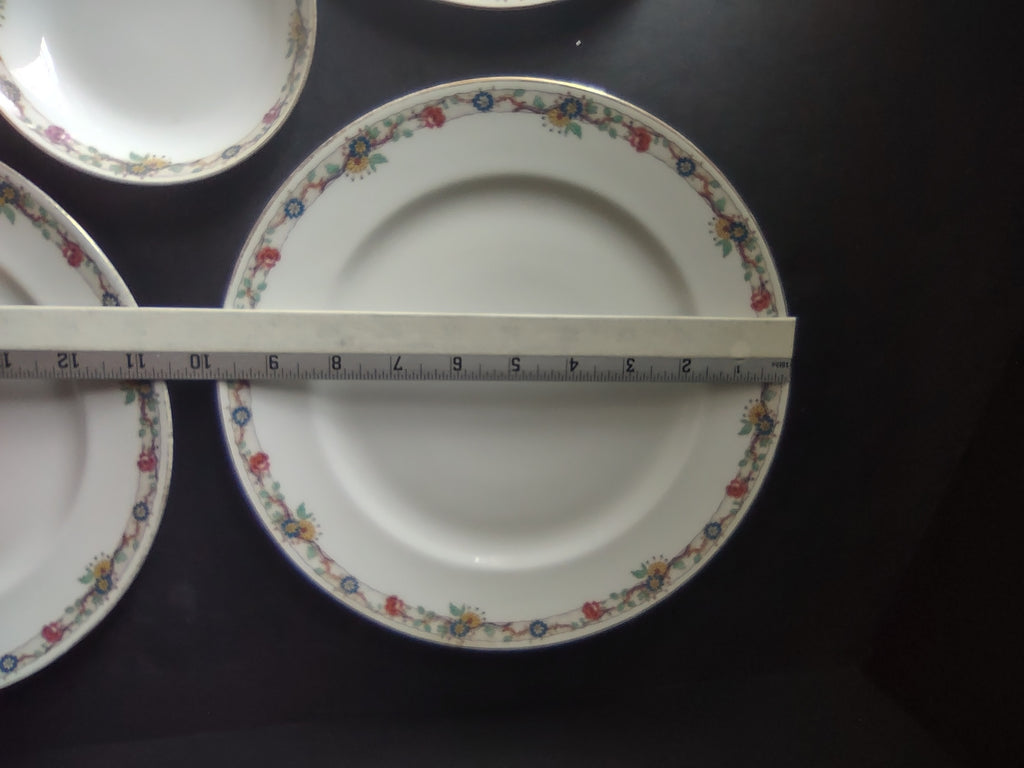 Depose Ahrenfeldt Limoges Dinner Dessert Bread Plate Pink Yellow Rose Gold (861)