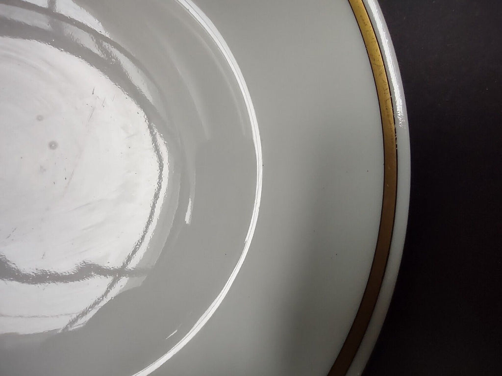 Haviland Limoges Gold & Black Trim White Coupe Soup Pasta Bowl (lot 668)
