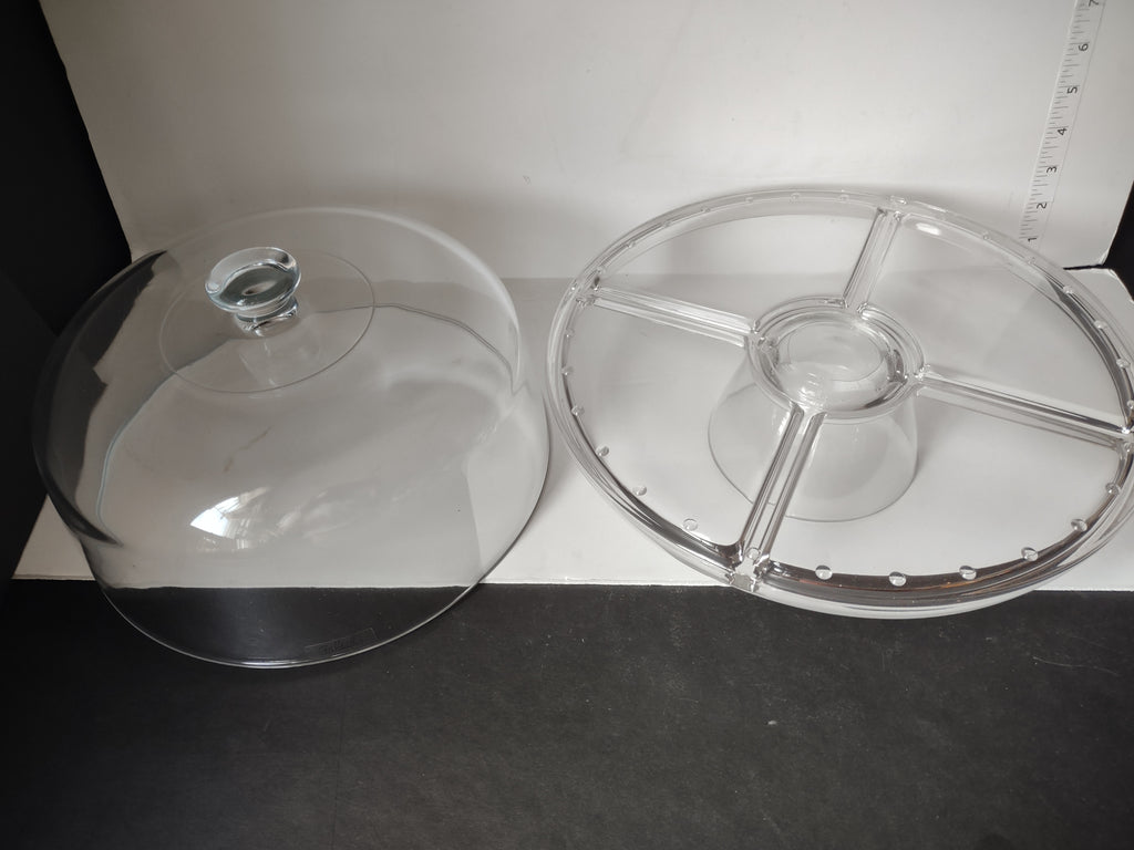 Luigi Bormioli Cake Platter Dome Cover Chip n' Dip Punch Bowl (lot 3026t)