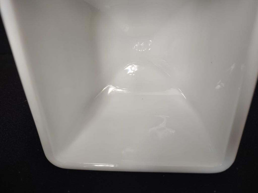Vintage Westmoreland Milk Glass Vase Grapes Roses Bows (lot 2669c)