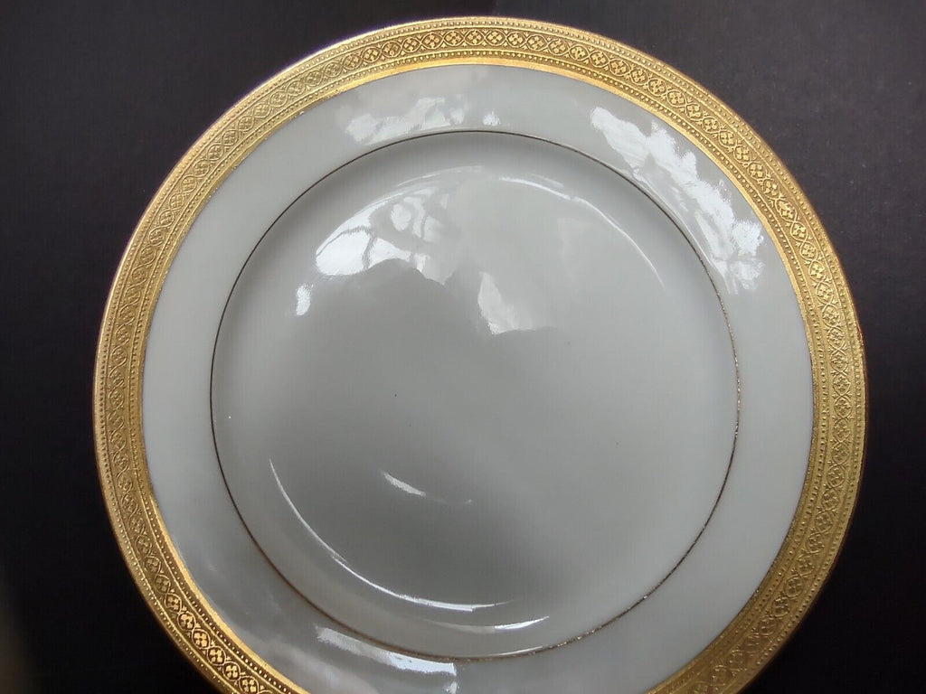 GDA Limoges France Gold Trim Bread Butter White Plate 6-1/4" (lot 665)