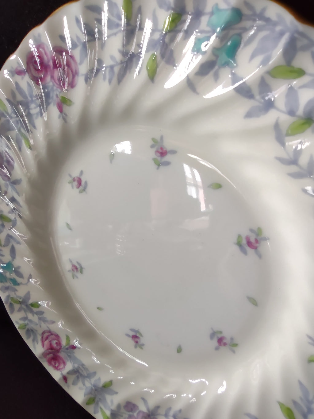 Vintage Minton Printemps Bread Butter Plate Bone China Floral Gold x 7 (Lot 5473