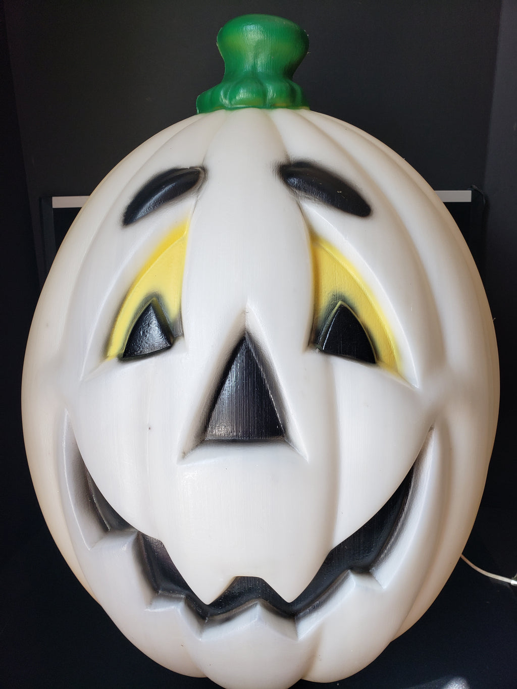 Large Vintage Halloween Blow Mold Pumpkin 24" Light Up (lot 2214)