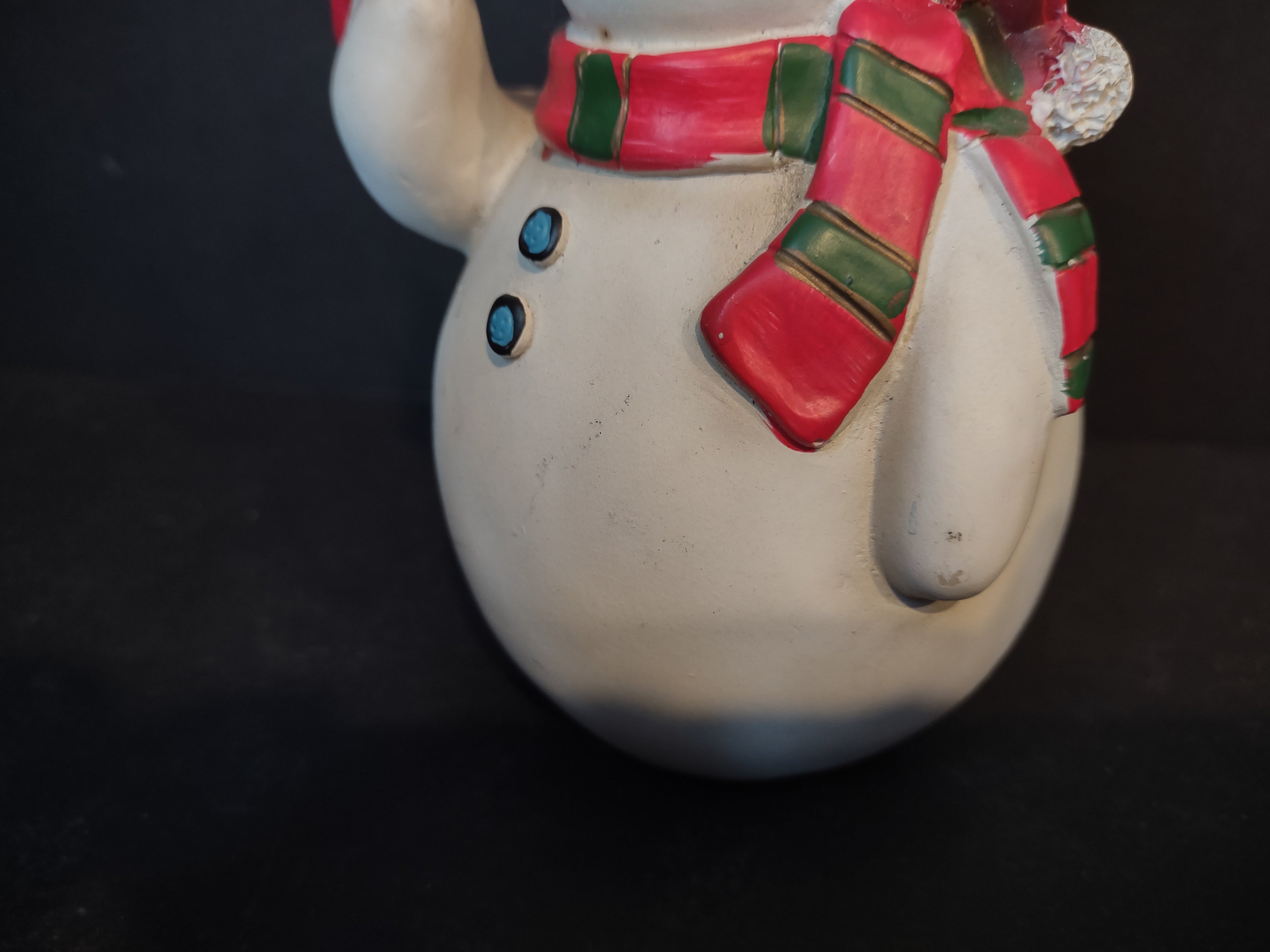 Vintage Soap Dispenser Snowman Christmas Robin Laurie (lot 2461)
