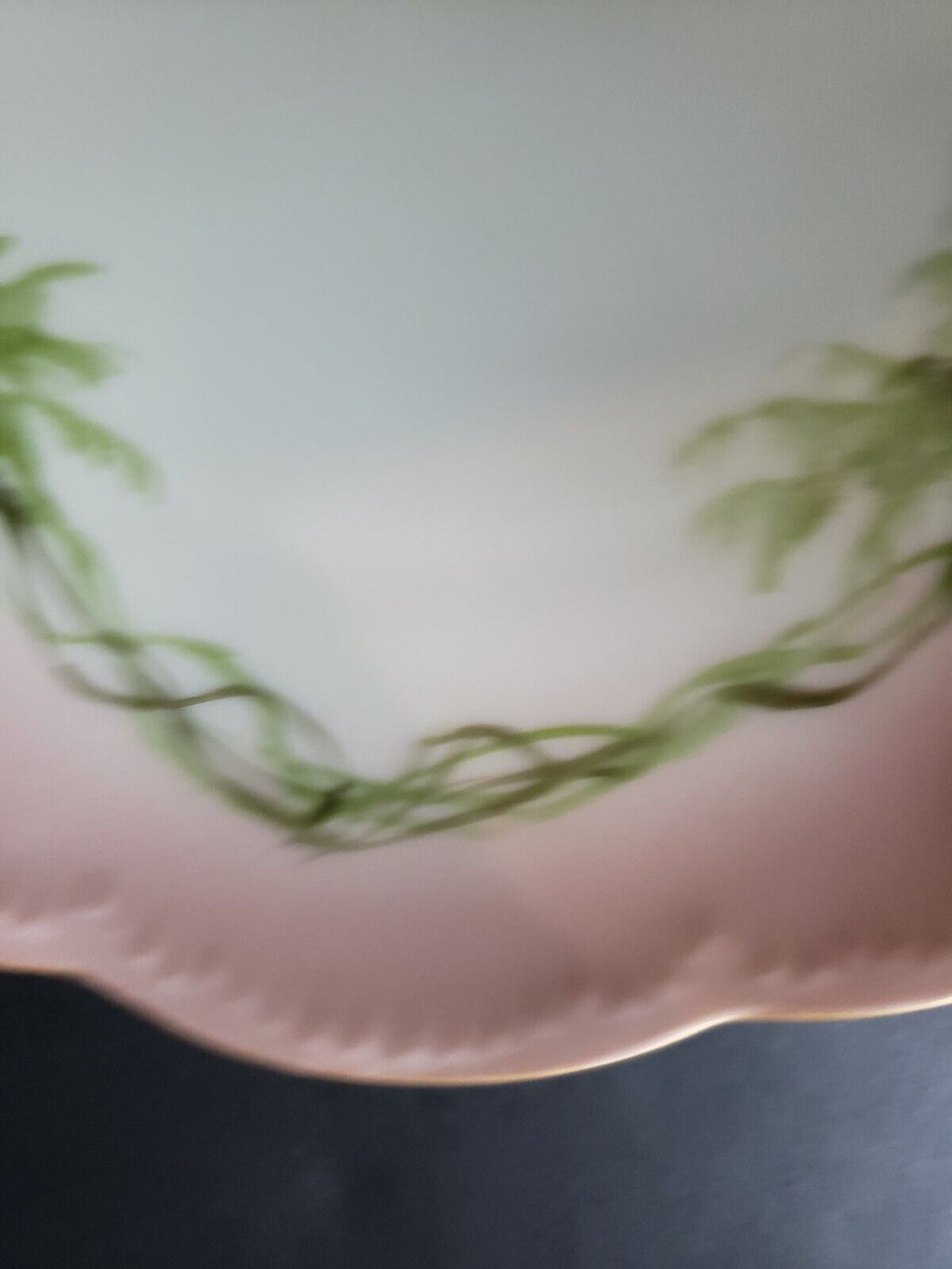 Haviland Limoges Raised Edge Pansy Trim Pink Dessert Plate (lot 648)