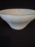 Anchor Hocking Milk Glass Large Punch Bowl Gold Trim (lot 2567c)