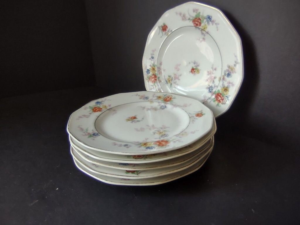 Haviland Limoges White Jewel 6 x Luncheon Salad Plate 8-1/2" Floral (801)
