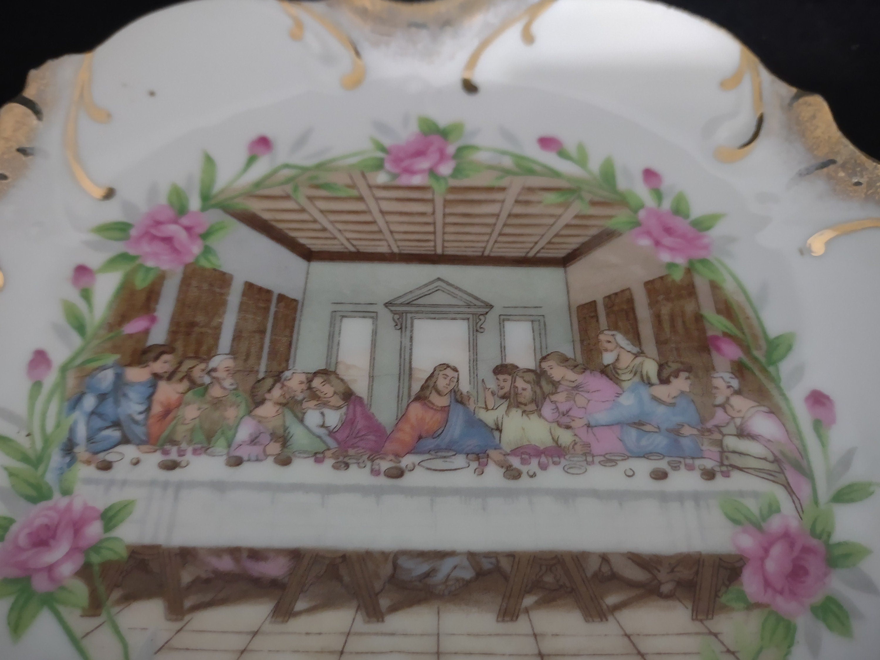 Collectible Plate Christian Last Supper Made in Japan for Decorative Use Only 8" # 129