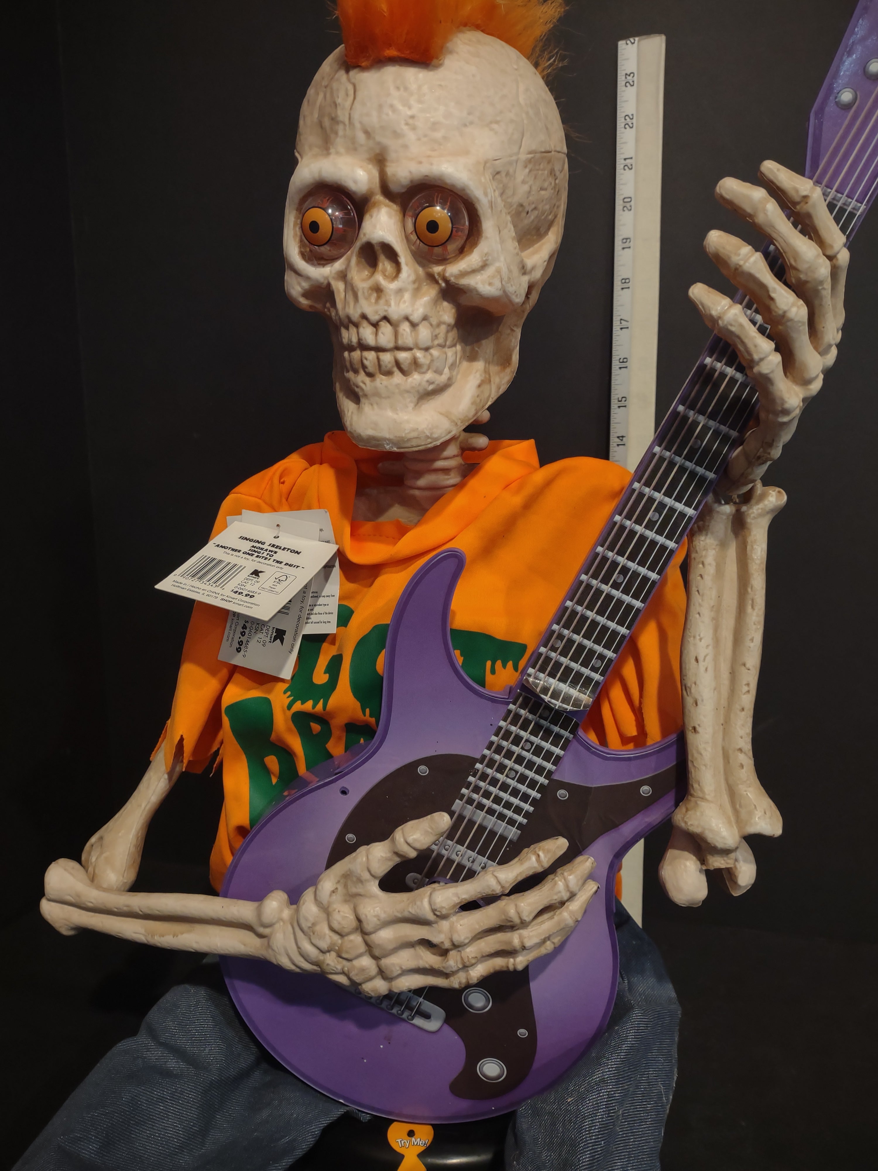 Vintage Skeleton Halloween For Parts - NOT Working (lot 2547j)