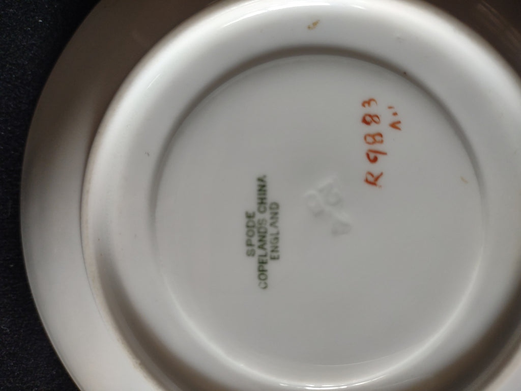 Vintage Spode Saucer Blue White Ironstone English Countryside (Lot 5800)