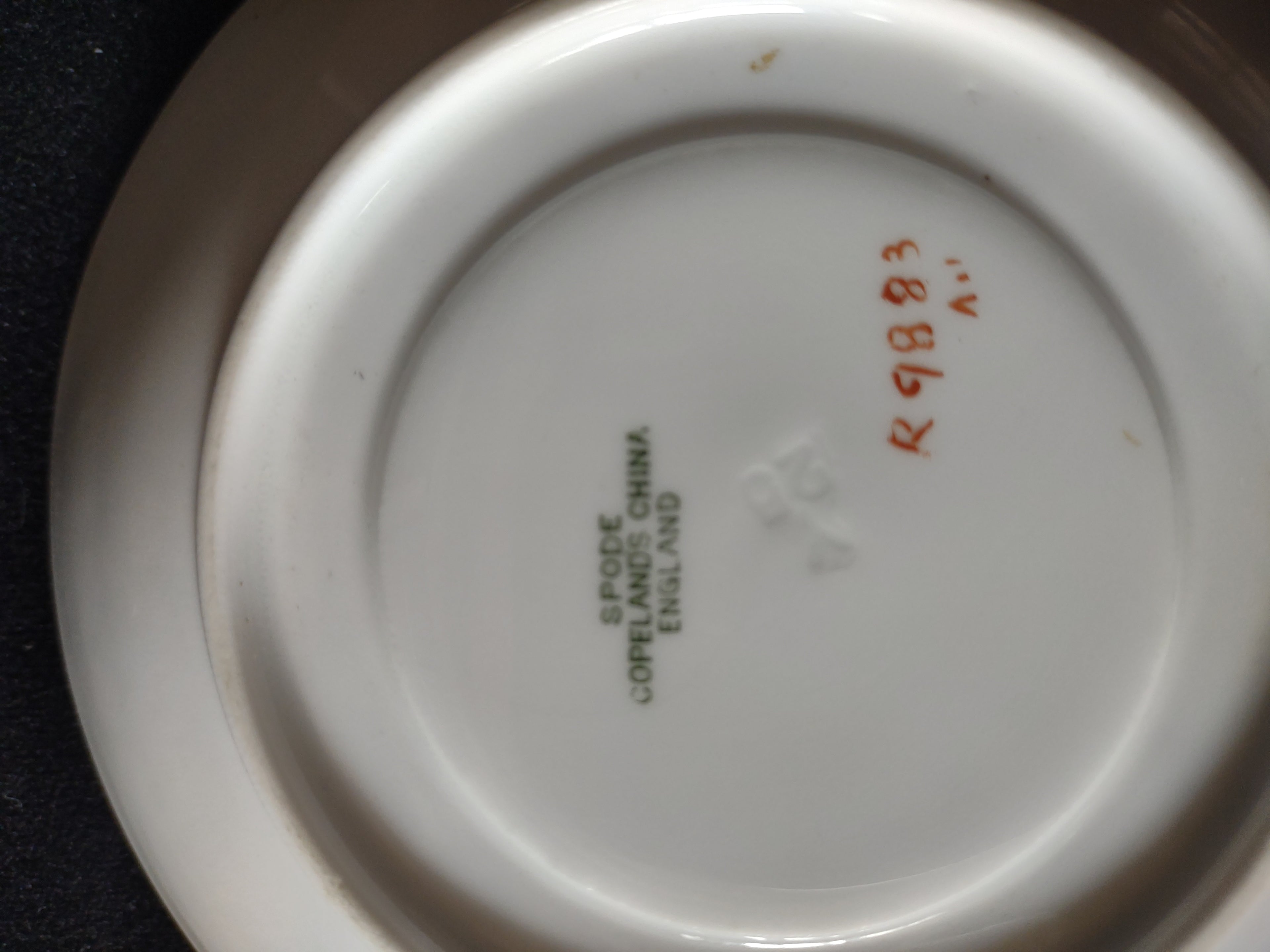 Vintage Spode Saucer Blue White Ironstone English Countryside (Lot 5800)
