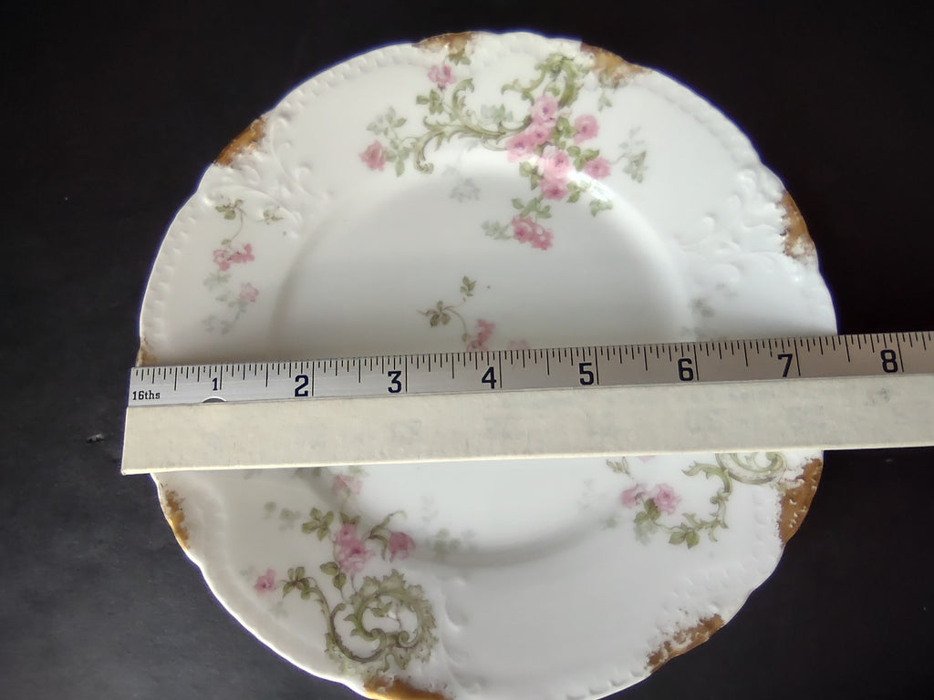 Haviland Limoges Set Luncheon /Salad Dessert Plate Small Bowl Rose (lot 832)