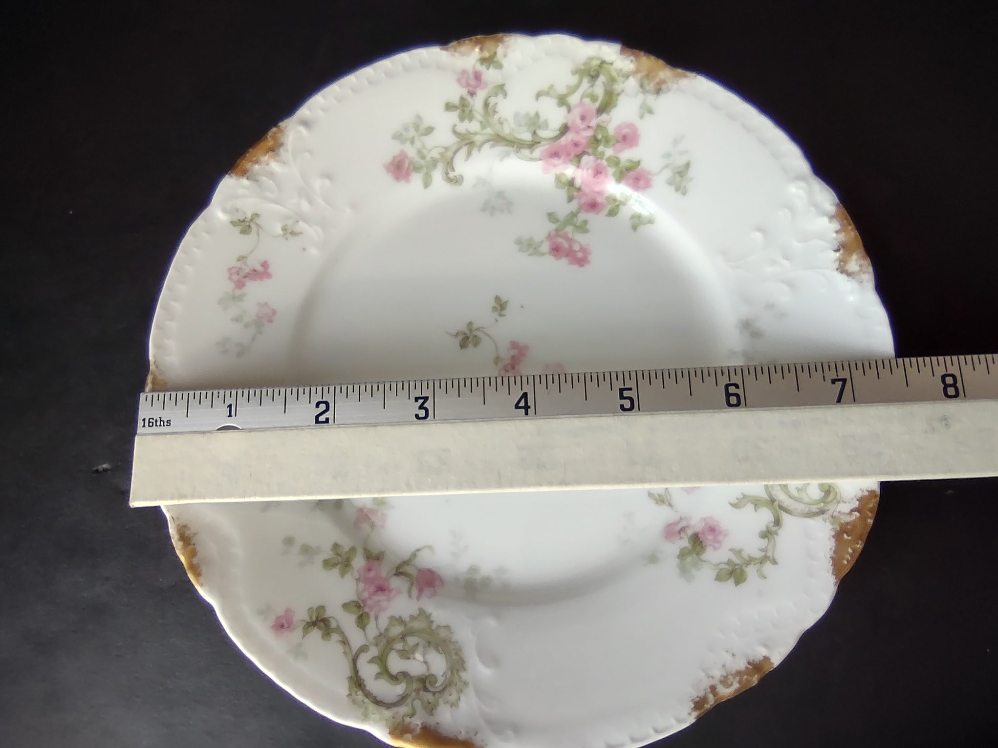 Haviland Limoges Set Luncheon /Salad Dessert Plate Small Bowl Rose (lot 832)