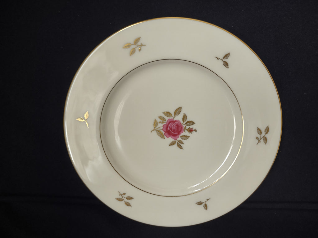 Vintage Lenox Rhodora Dinner Plate Rose Flower Gold (lot 1791)