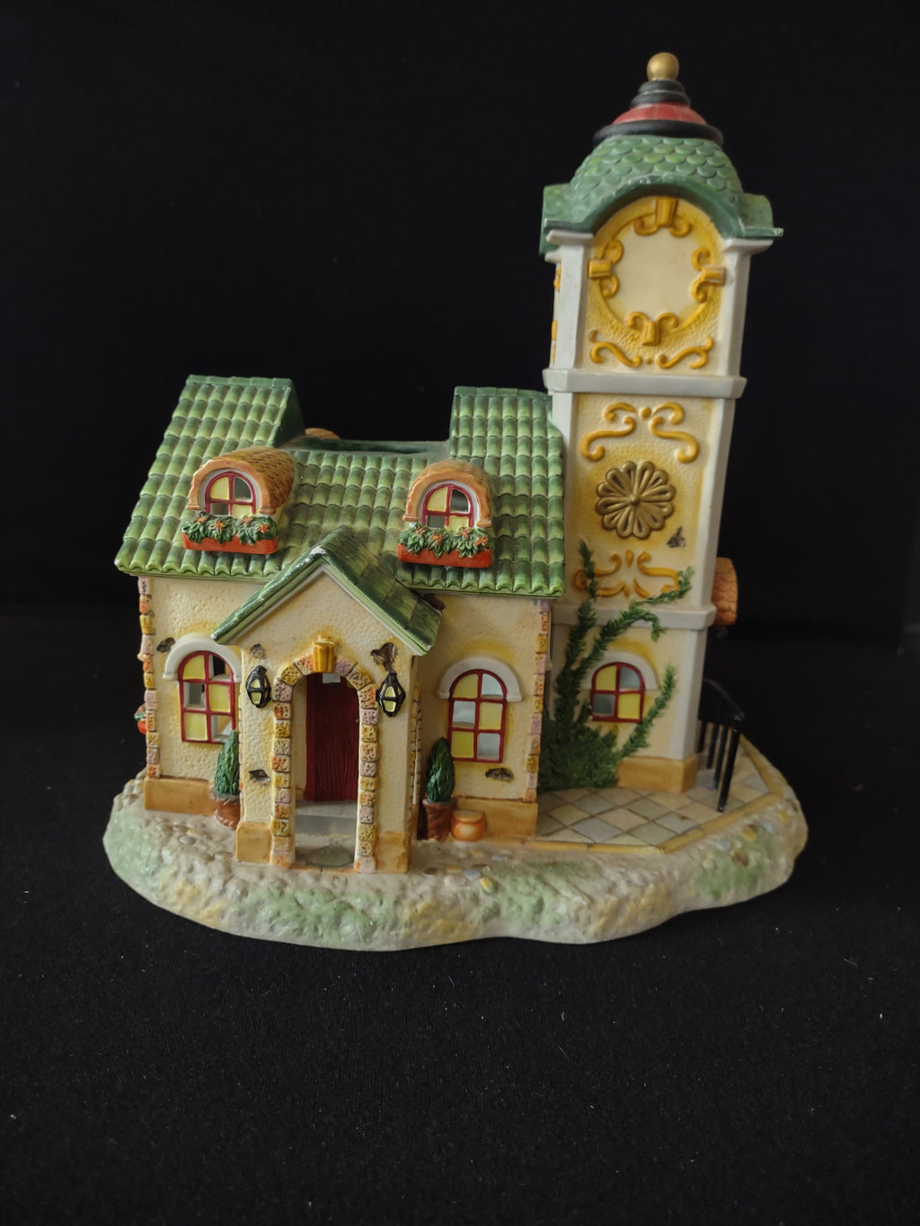 PartyLite Olde World Village Clock Tower #4 Tealight Candle Clock Works (Lot3929