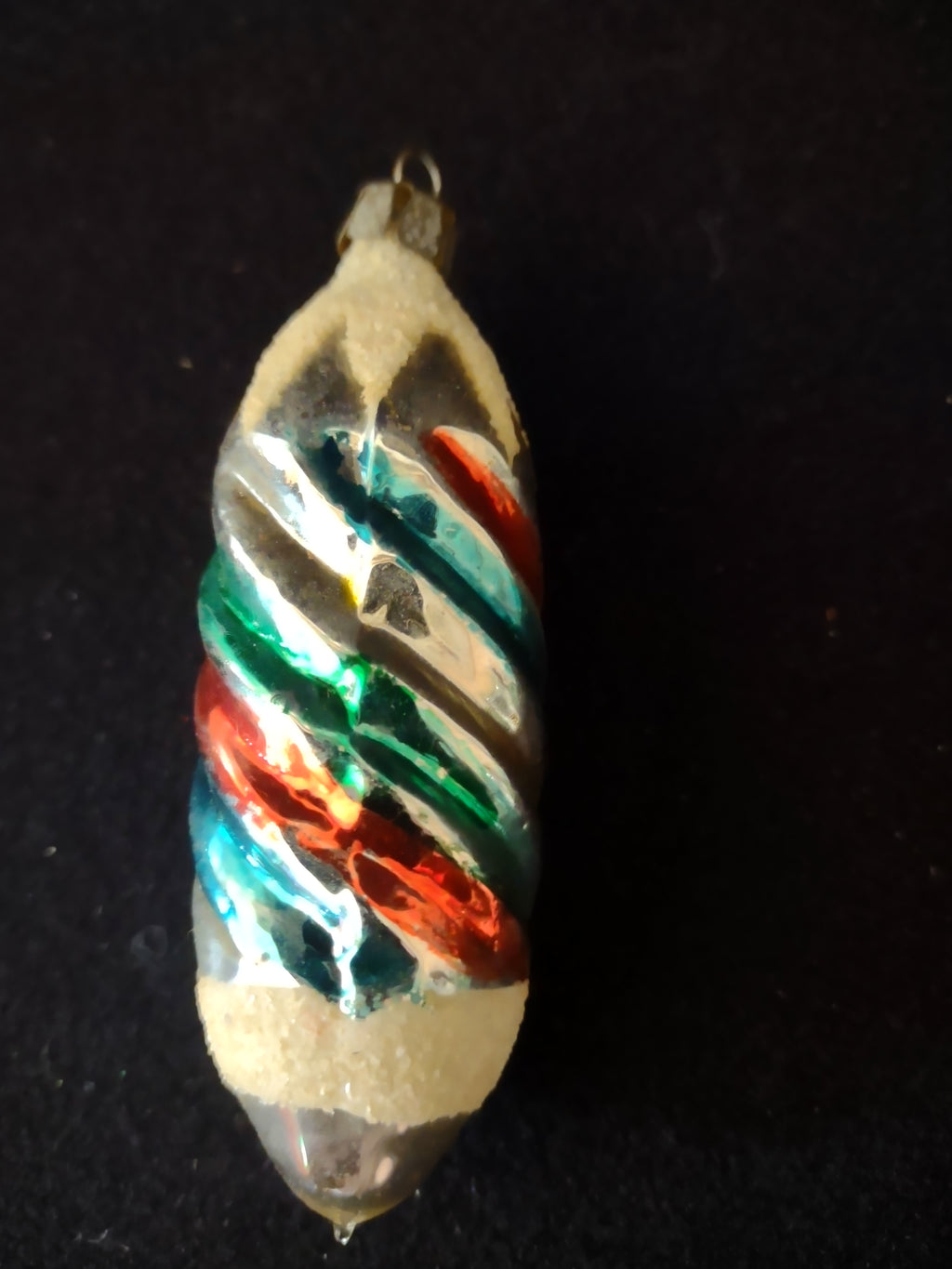 Vintage Christmas Shine Brite Ornament Barber Pole Glass (Lot 3907)