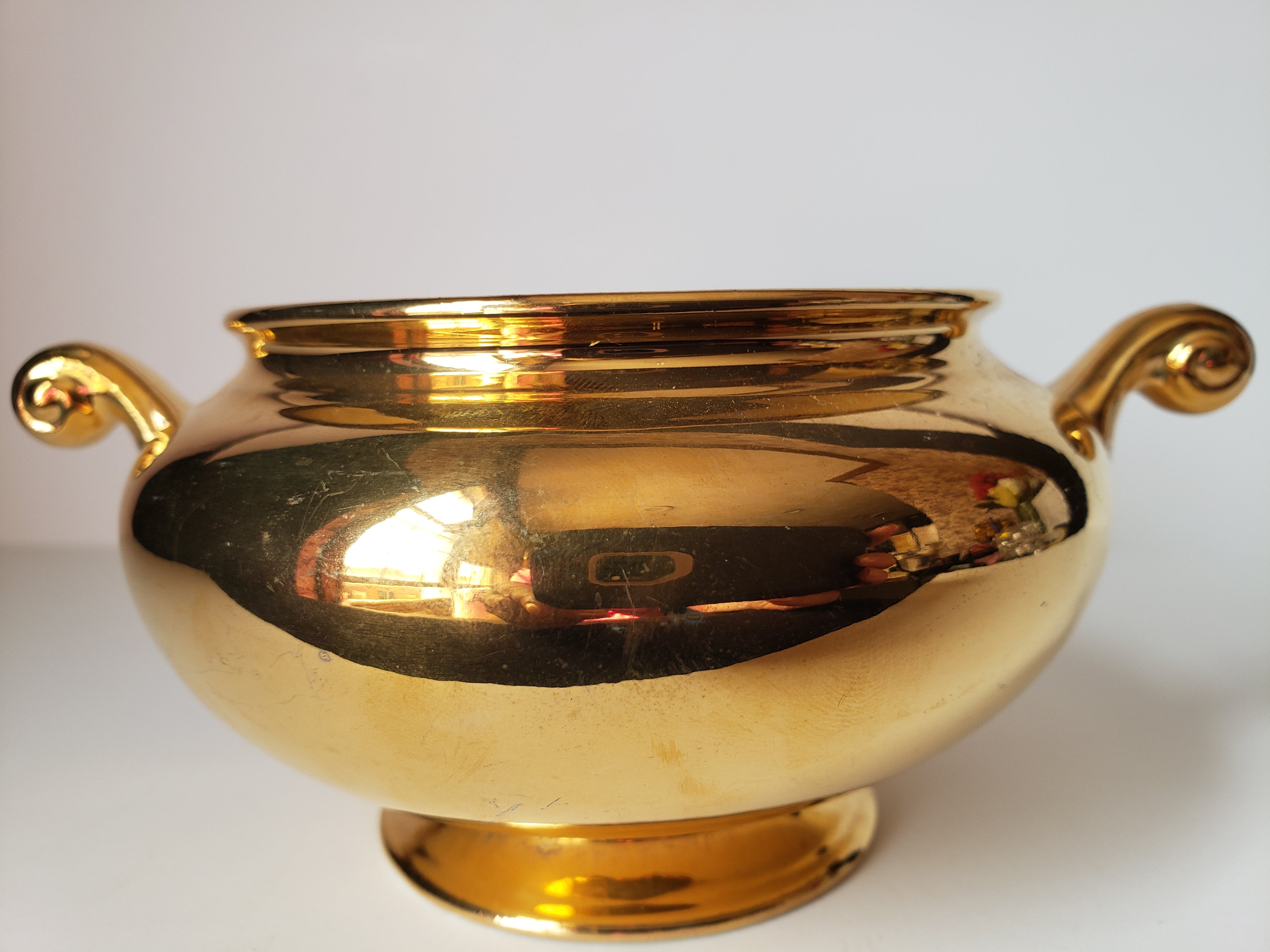 Vintage Homer Laughlin Eggshell Nautilus 22K GOLD Sugar Dish NO LID (2153)