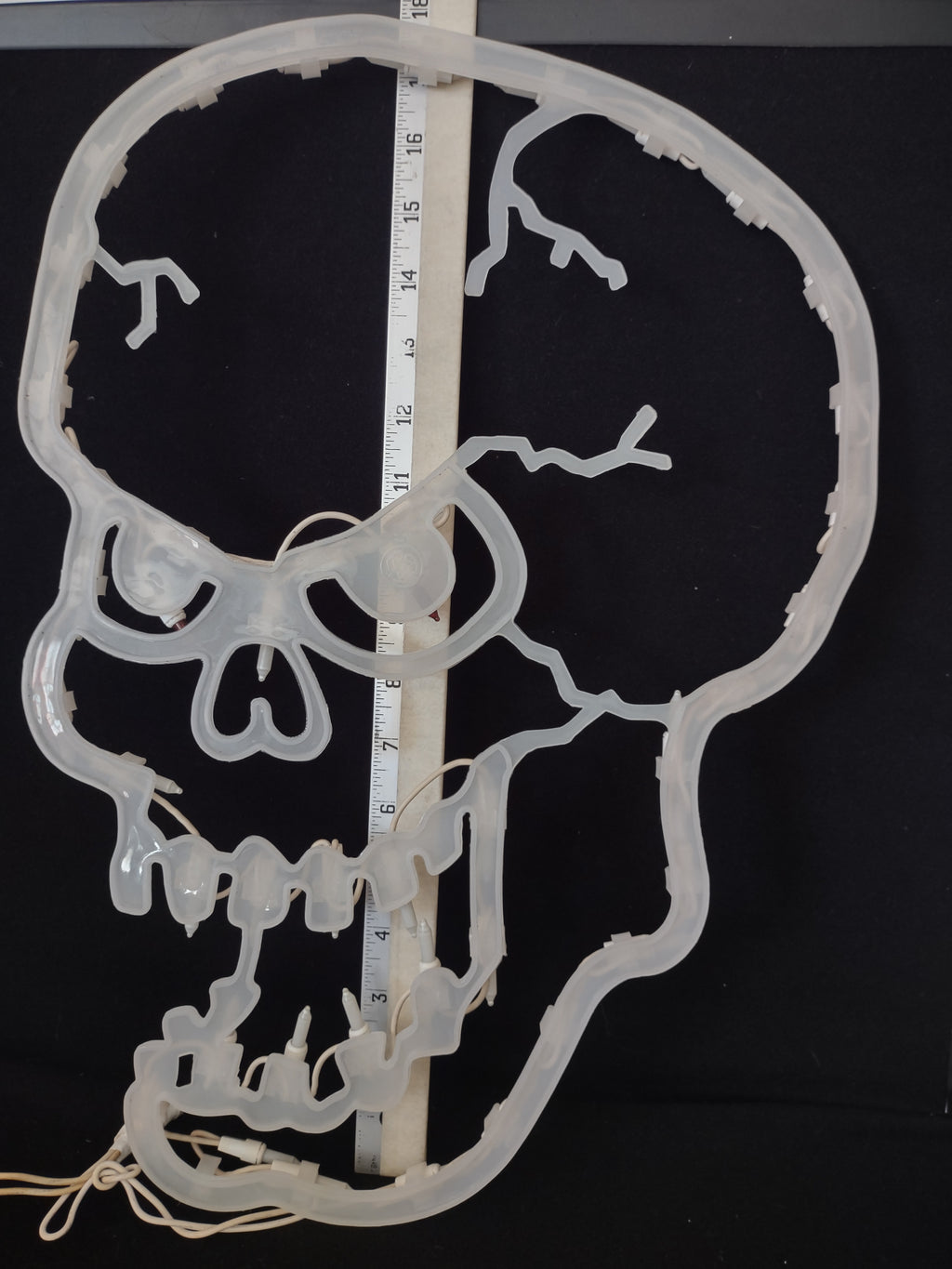 Halloween Lighted Skull Window Wall Decoration REPAIRED (Lot 4367)