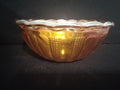 Vintage Collectible Carnival Glass Orange Amber Marigold Bowl 7-3/4" (lot 139)